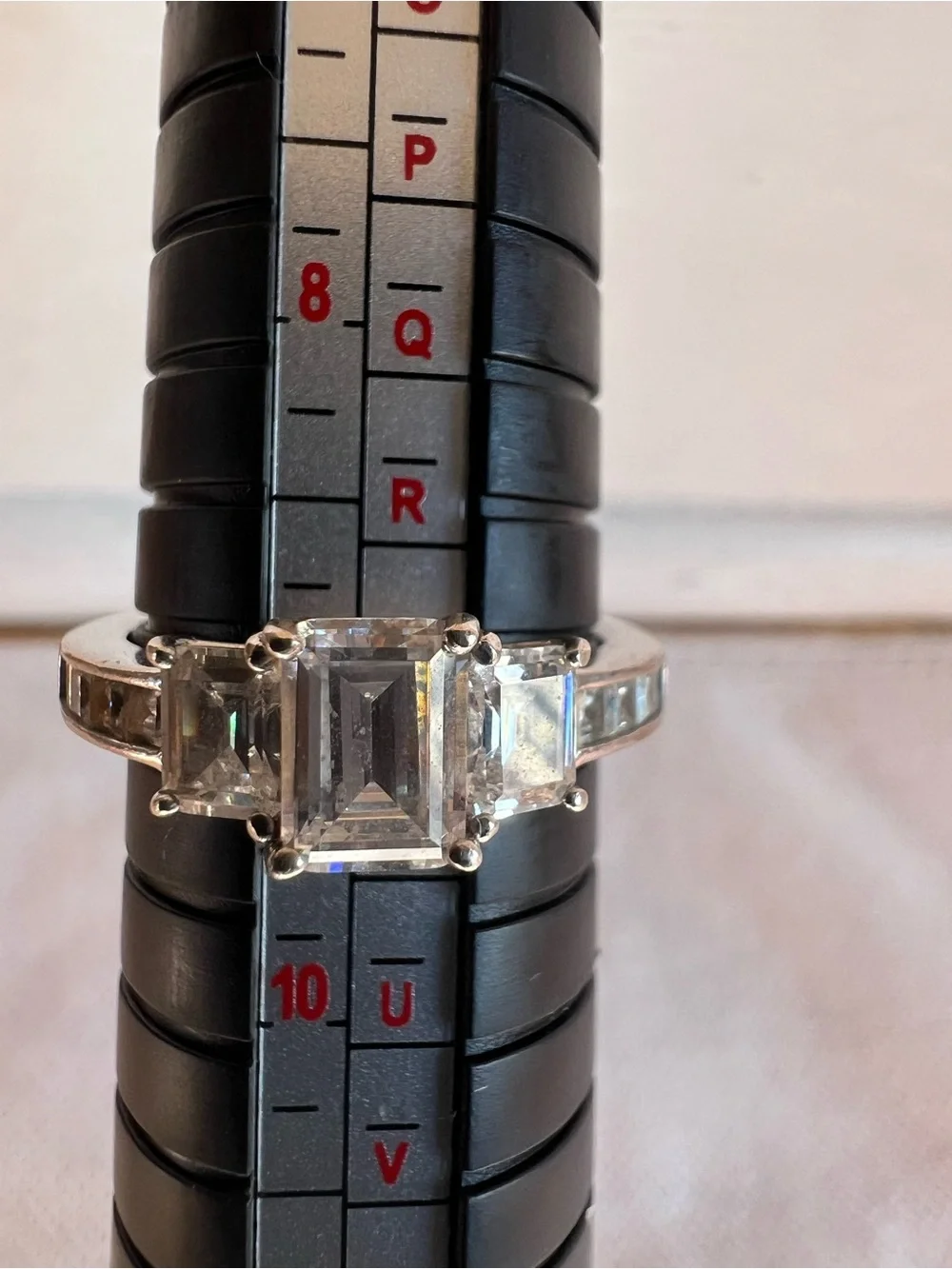 925 Triple Cubic Zirconia Sterling Silver Ring - Clear